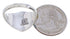 Multicolor Inlay Genuine Sterling Silver Jewelry Size 8-3/4 EX22434